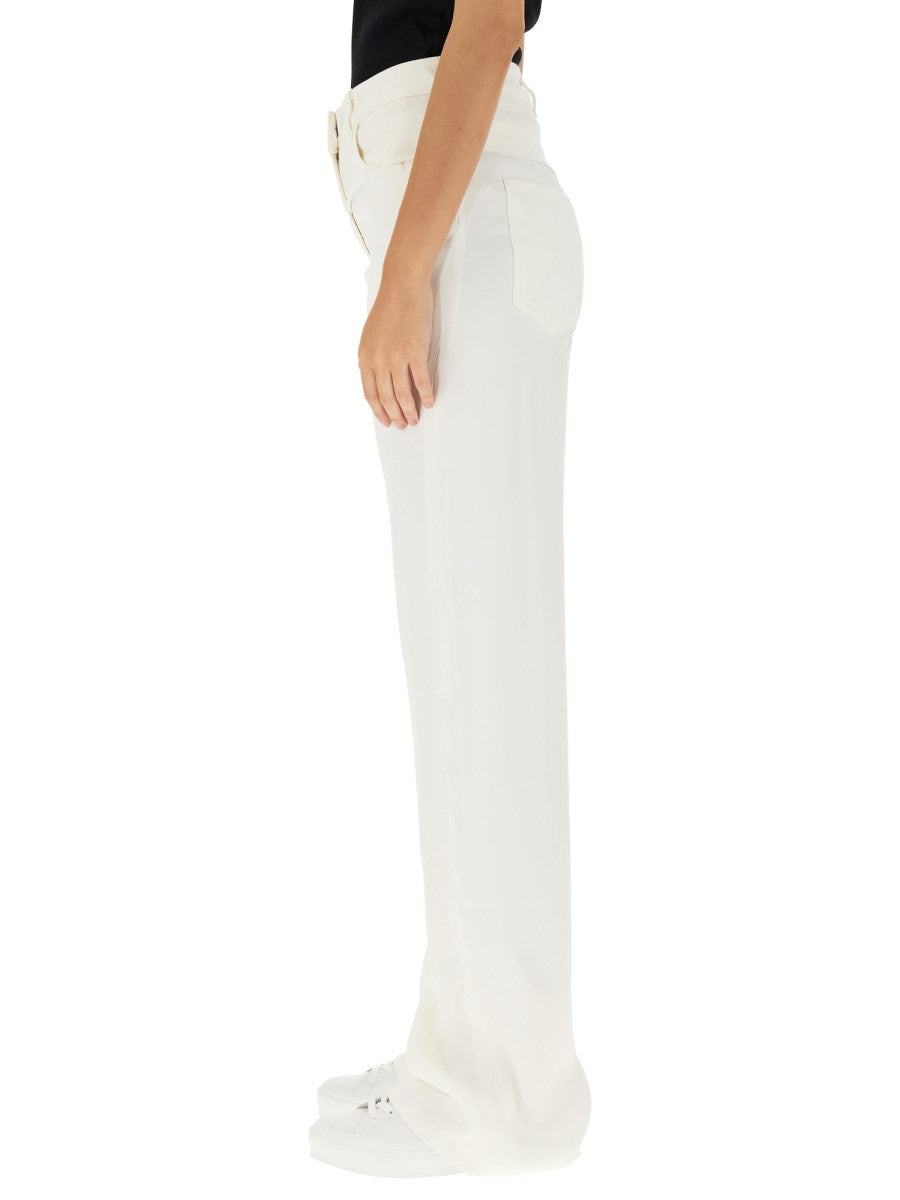 Oversized Wide Jeans in White
