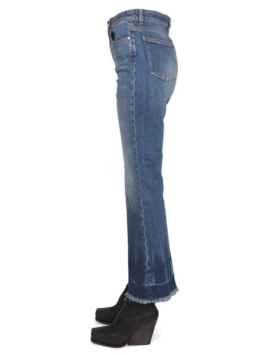 Flare Jeans with Faded Hem