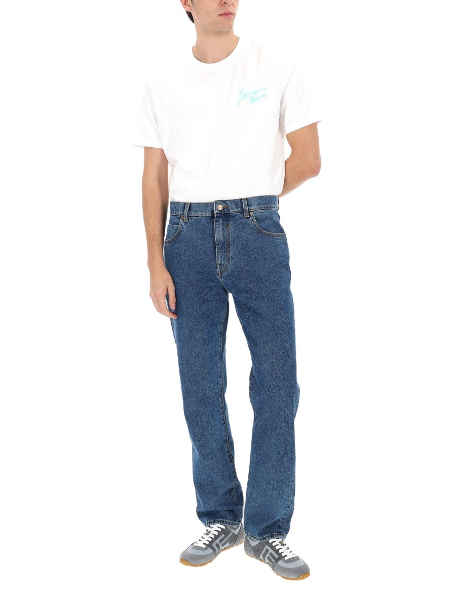 Regular Straight Jeans in Mid Blue