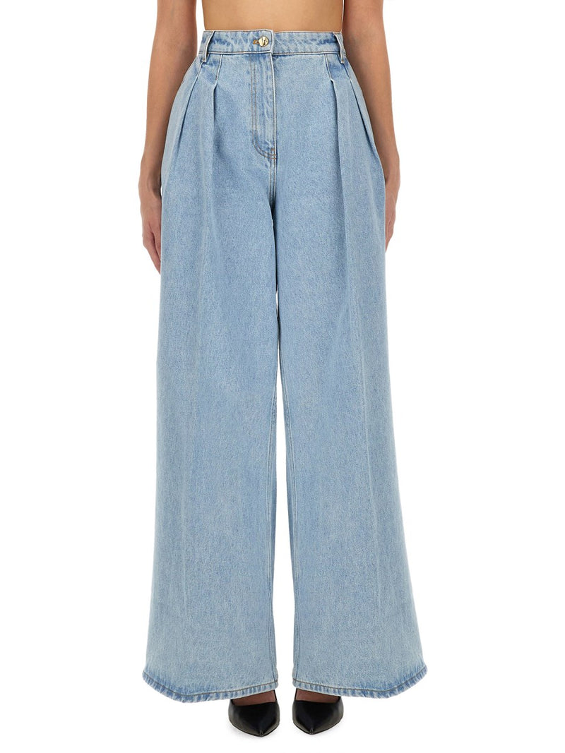 Wide Leg Jeans in Baby Blue