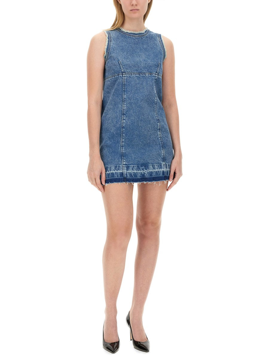 Moschino Sleeveless Denim Mini Dress, view 4