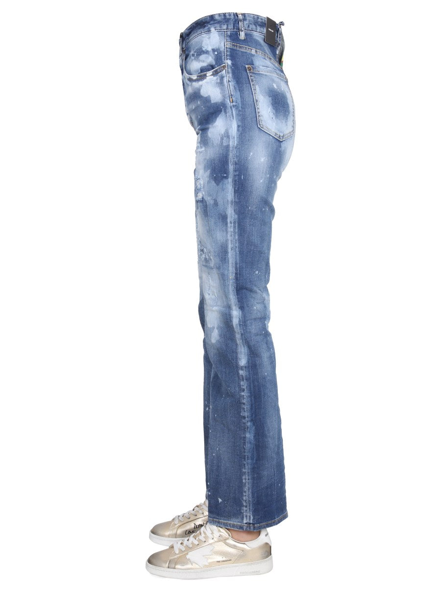 Distressed Jeans in Bleached Blue