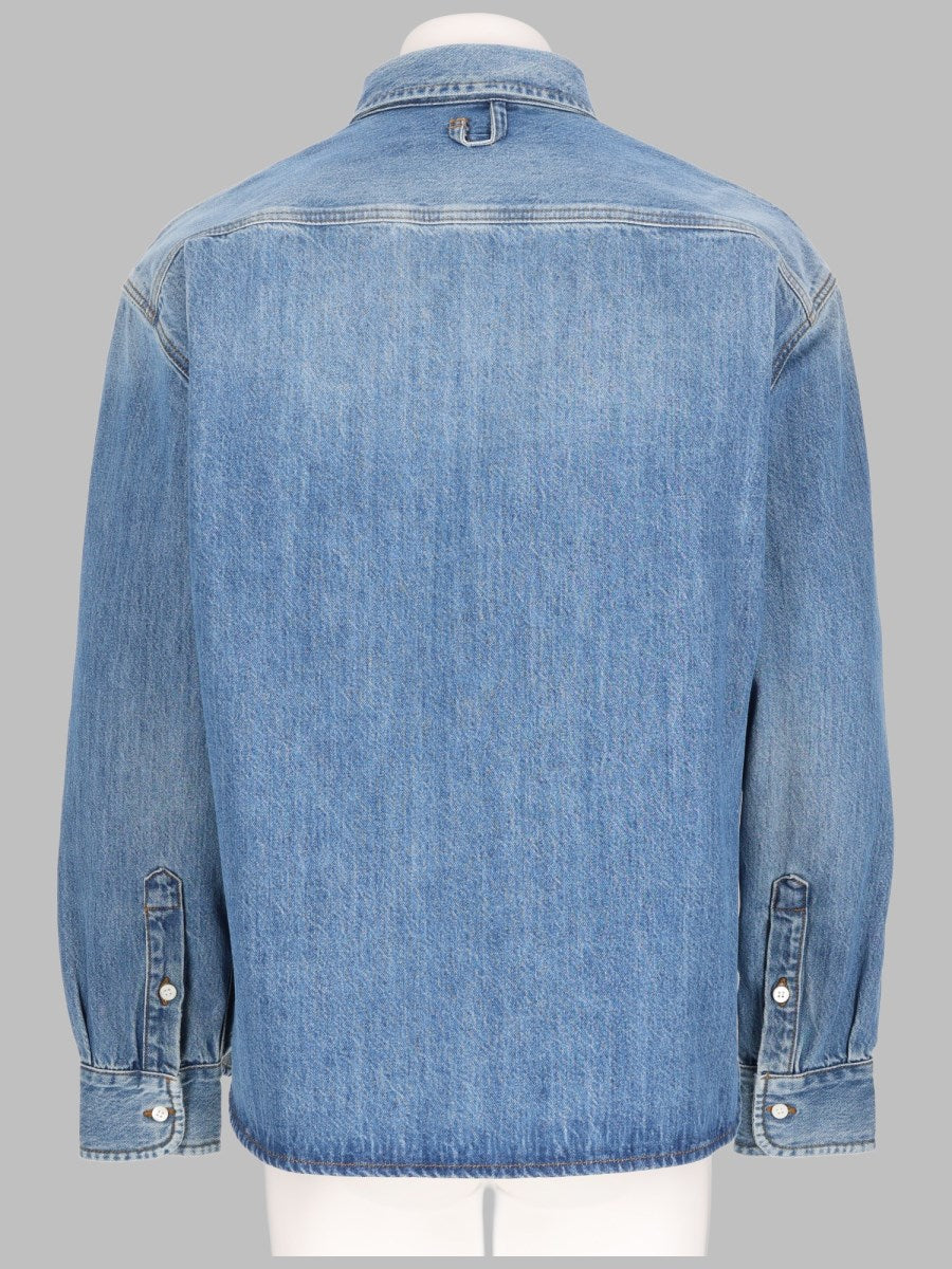 Denim Shirt with Script Logo