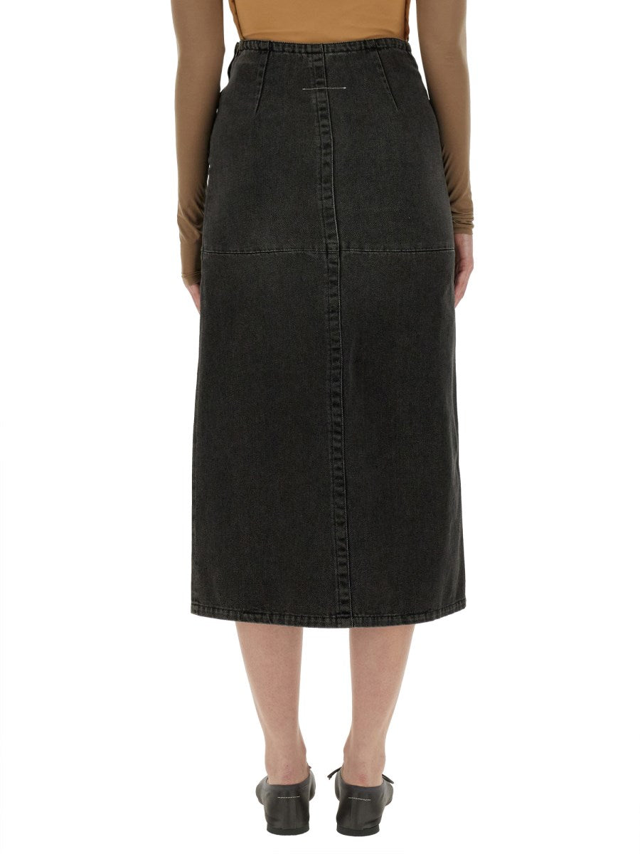 MM6 Maison Margiela Long Denim Skirt, view 2