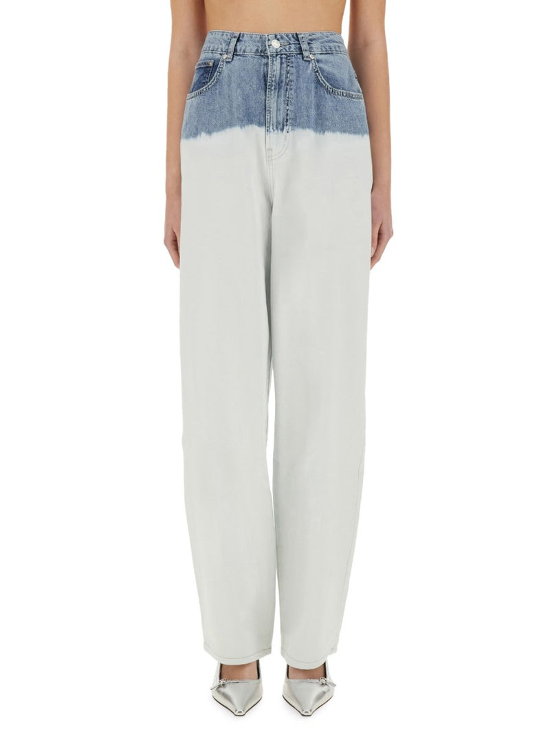 Two-Tone Wide Jeans