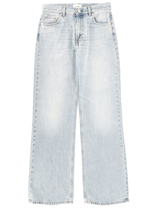 Korea Wide Jeans in Azure