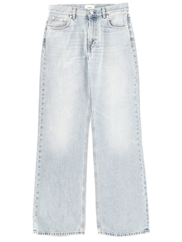 Korea Wide Jeans in Azure
