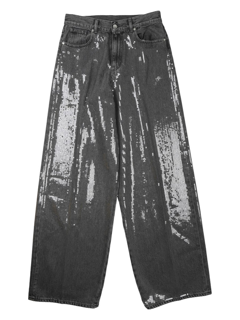 Jeans With Sequins, Grey