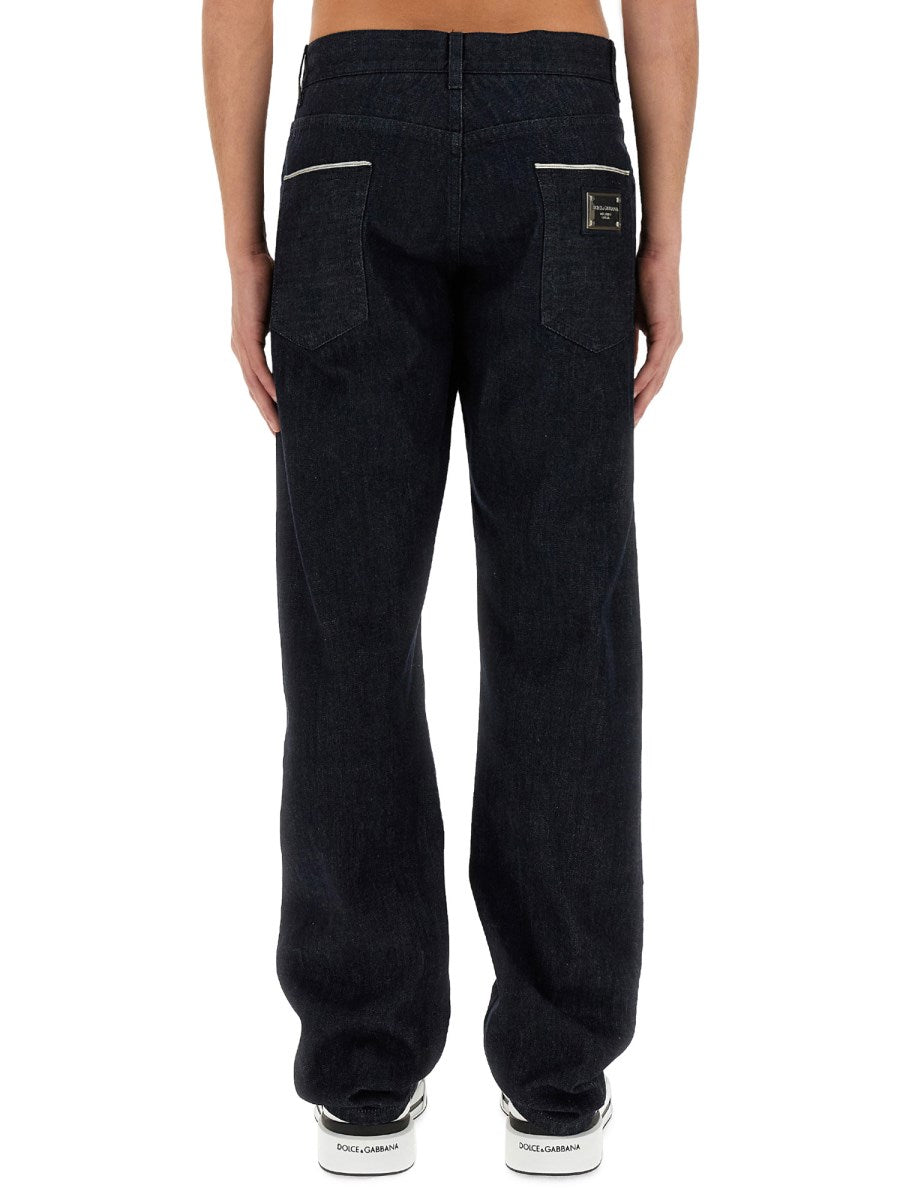 Selvedge Straight Jeans in Dark Rinse