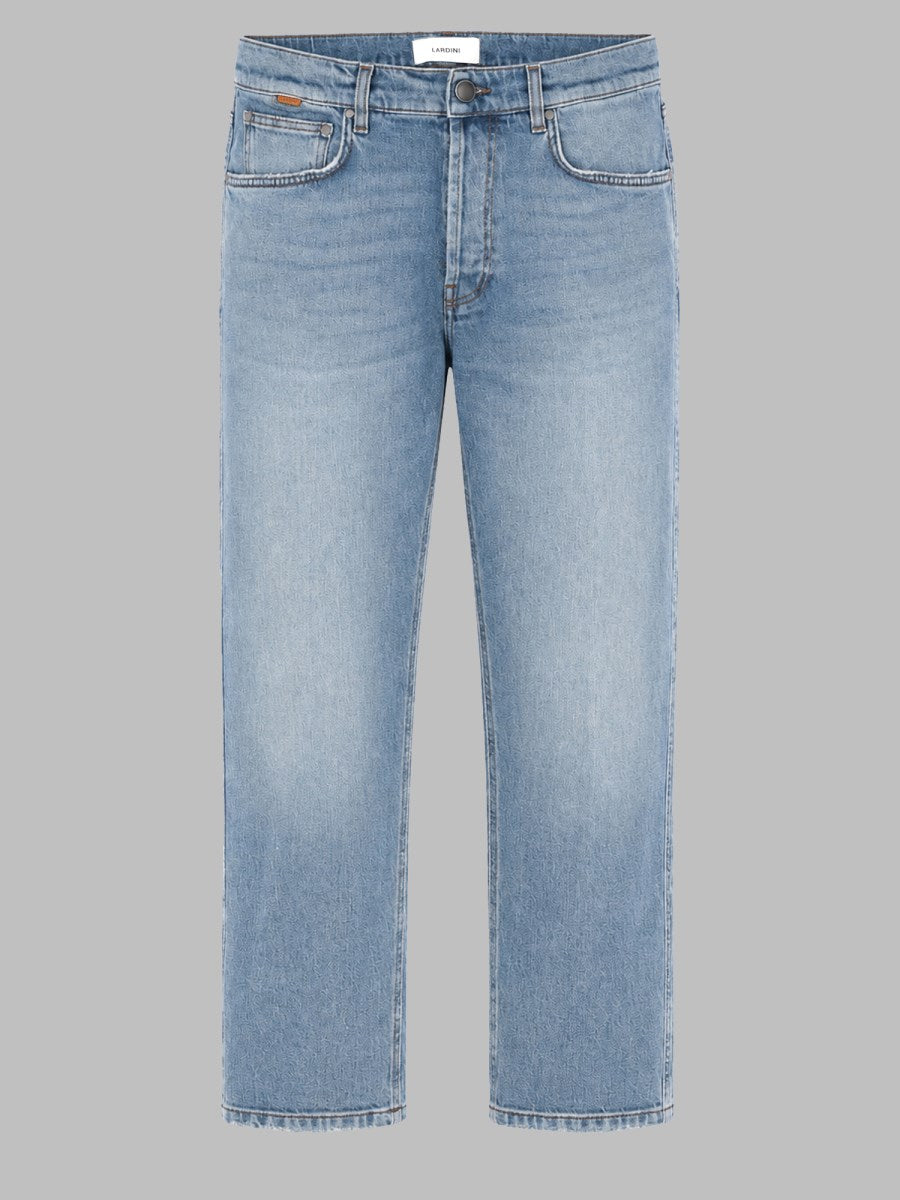 Lardini Cotton Denim Trousers Blue