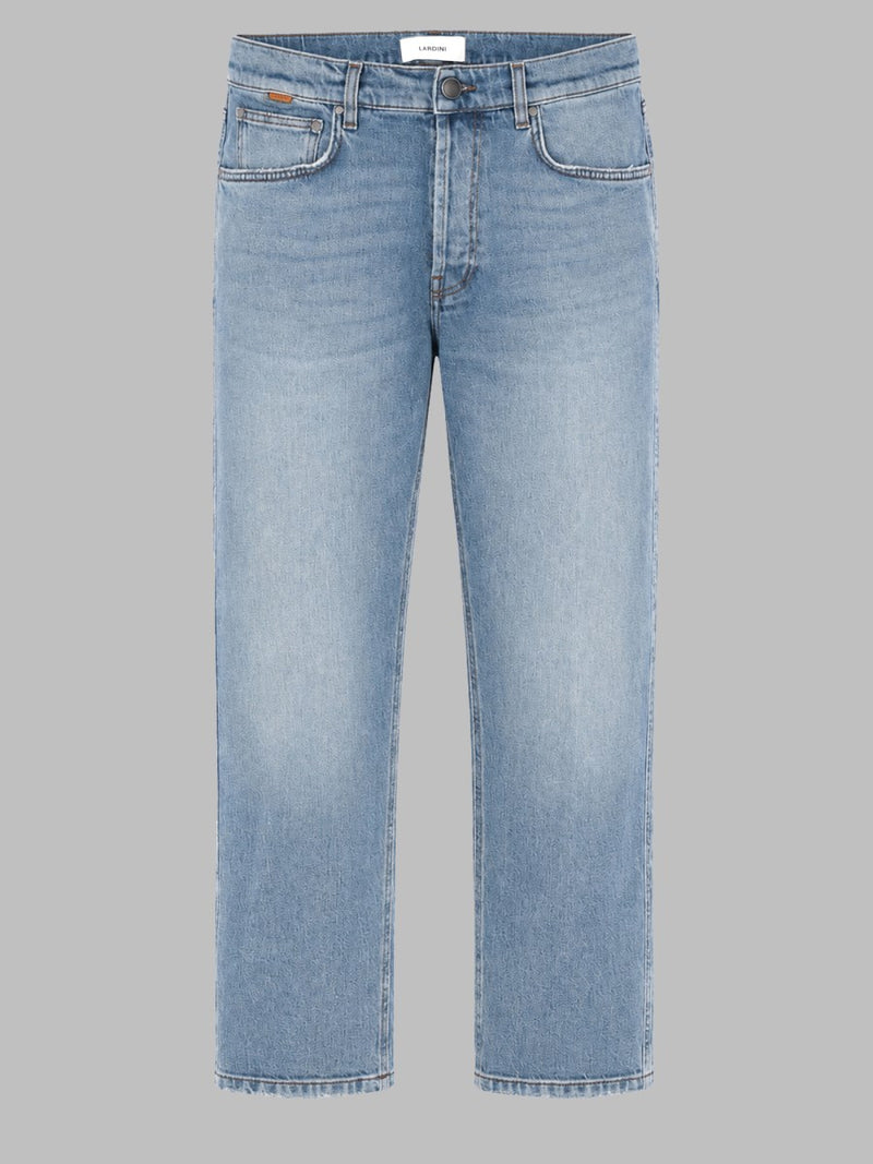 Lardini Cotton Denim Trousers Blue
