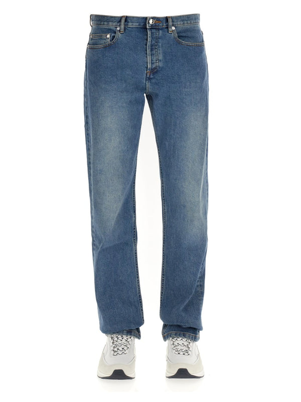 Straight Jeans in Mid Blue