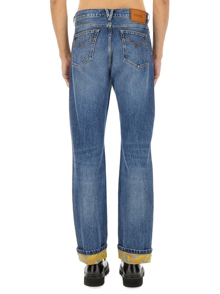 Straight Jeans with Baroque Turn-Ups