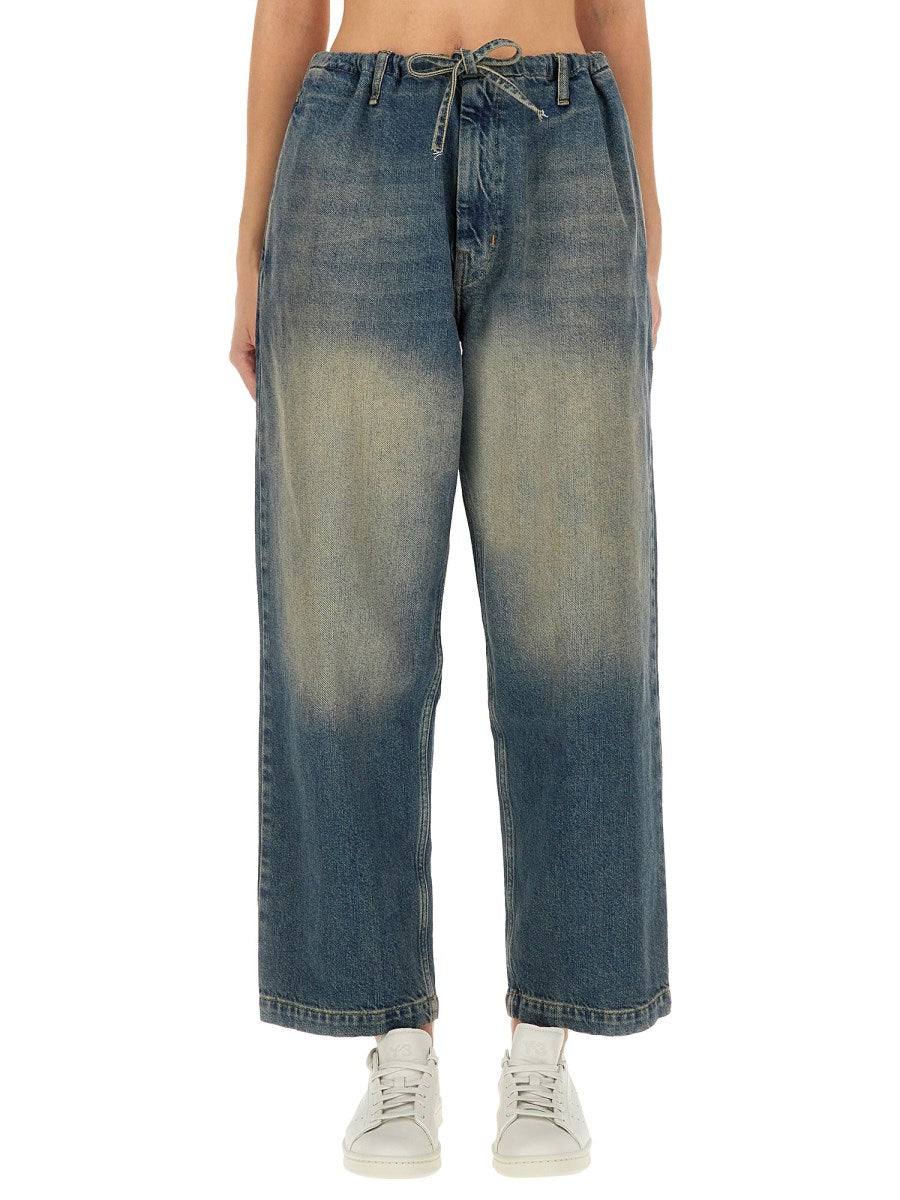 Cotton Denim Pants