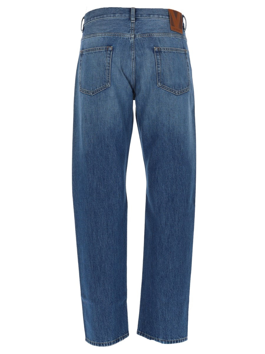 Valentino Five-Pocket Denim Jeans, view 2