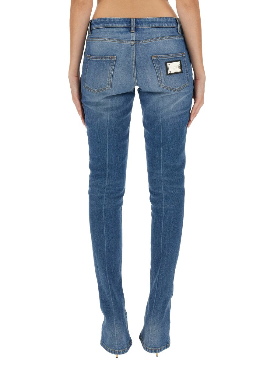 Skinny Jeans in Mid Blue