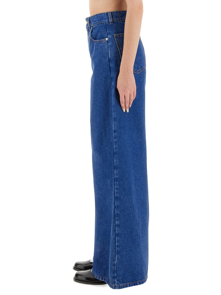 Marni Wide Leg Denim Jeans, view 4