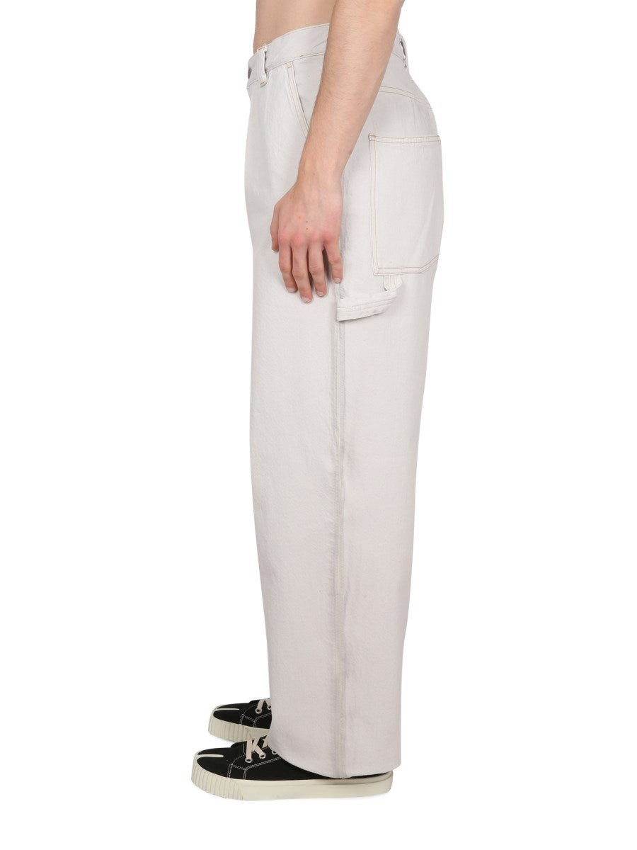Selvedge Wide Jeans in White