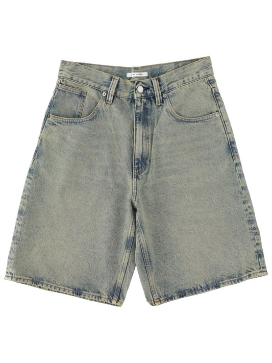 Wide Denim Shorts in Dirty Wash