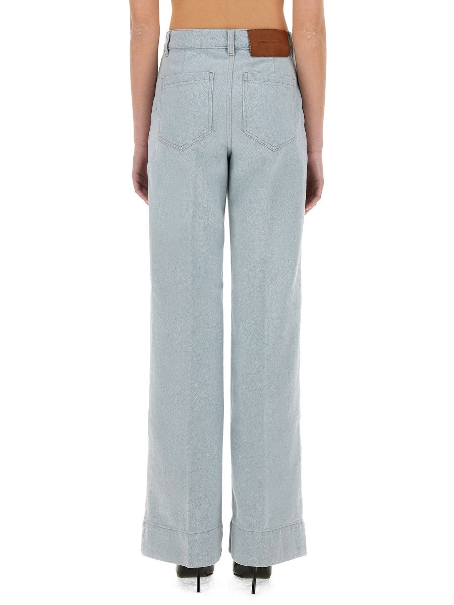 Alina Wide Jeans in Baby Blue