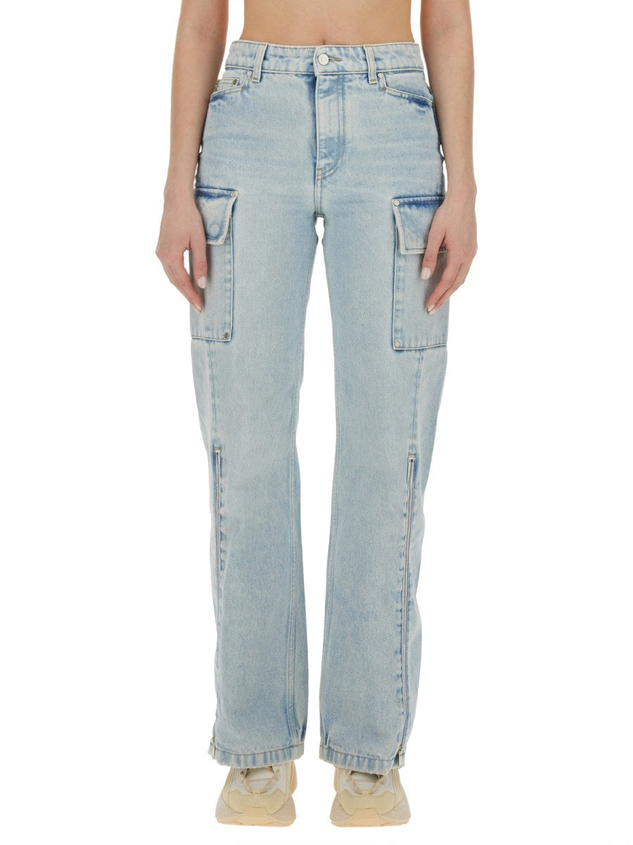 Cargo Jeans in Light Blue