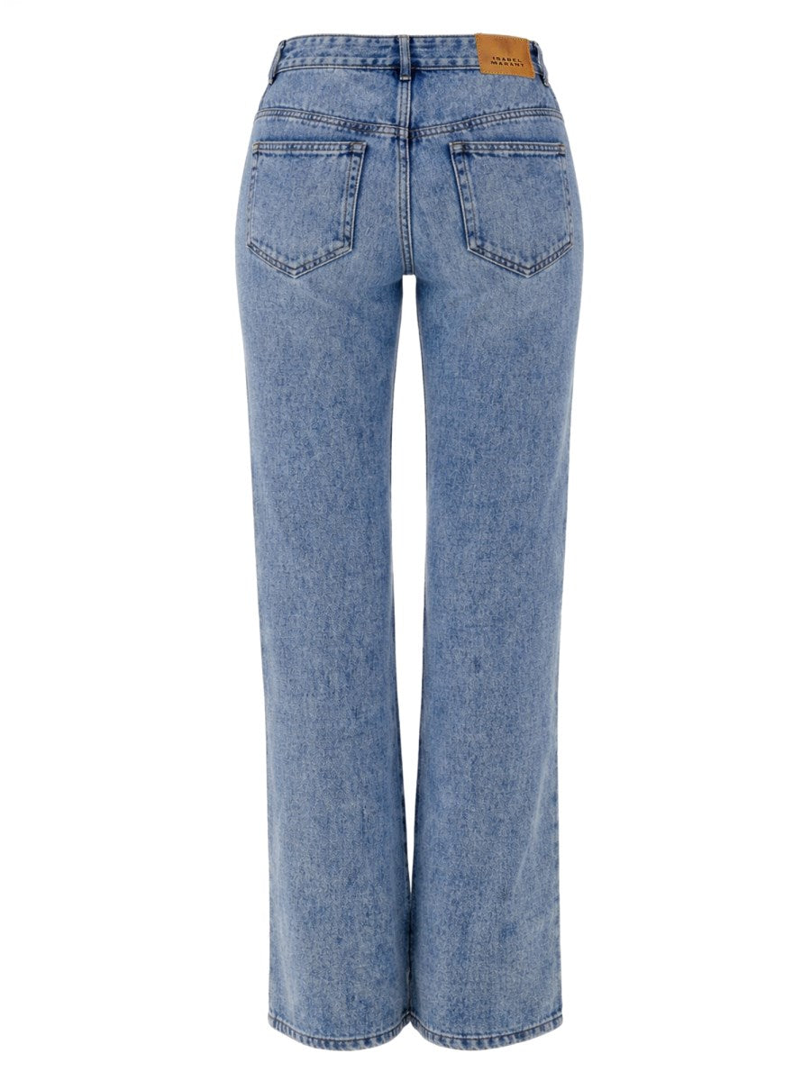 Belvira Flare Jeans in Mid Blue