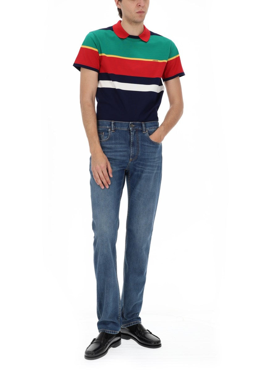 Slim Straight Jeans in Mid Blue