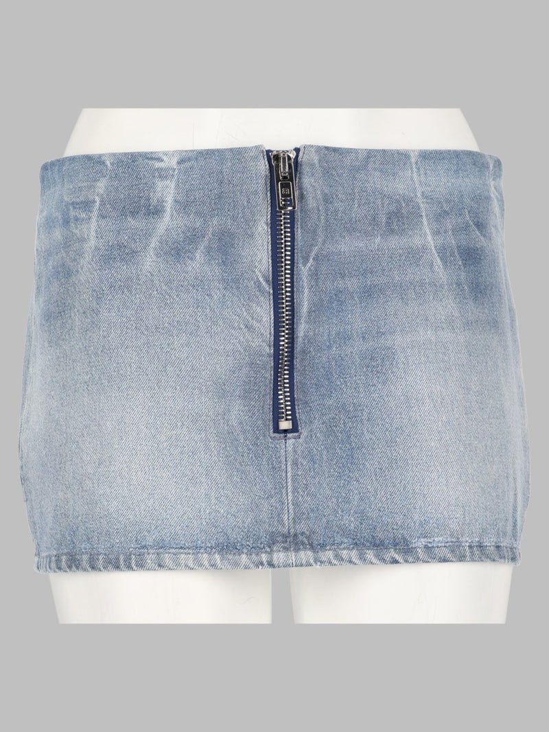 Miniskirt in Shiny Blue Denim