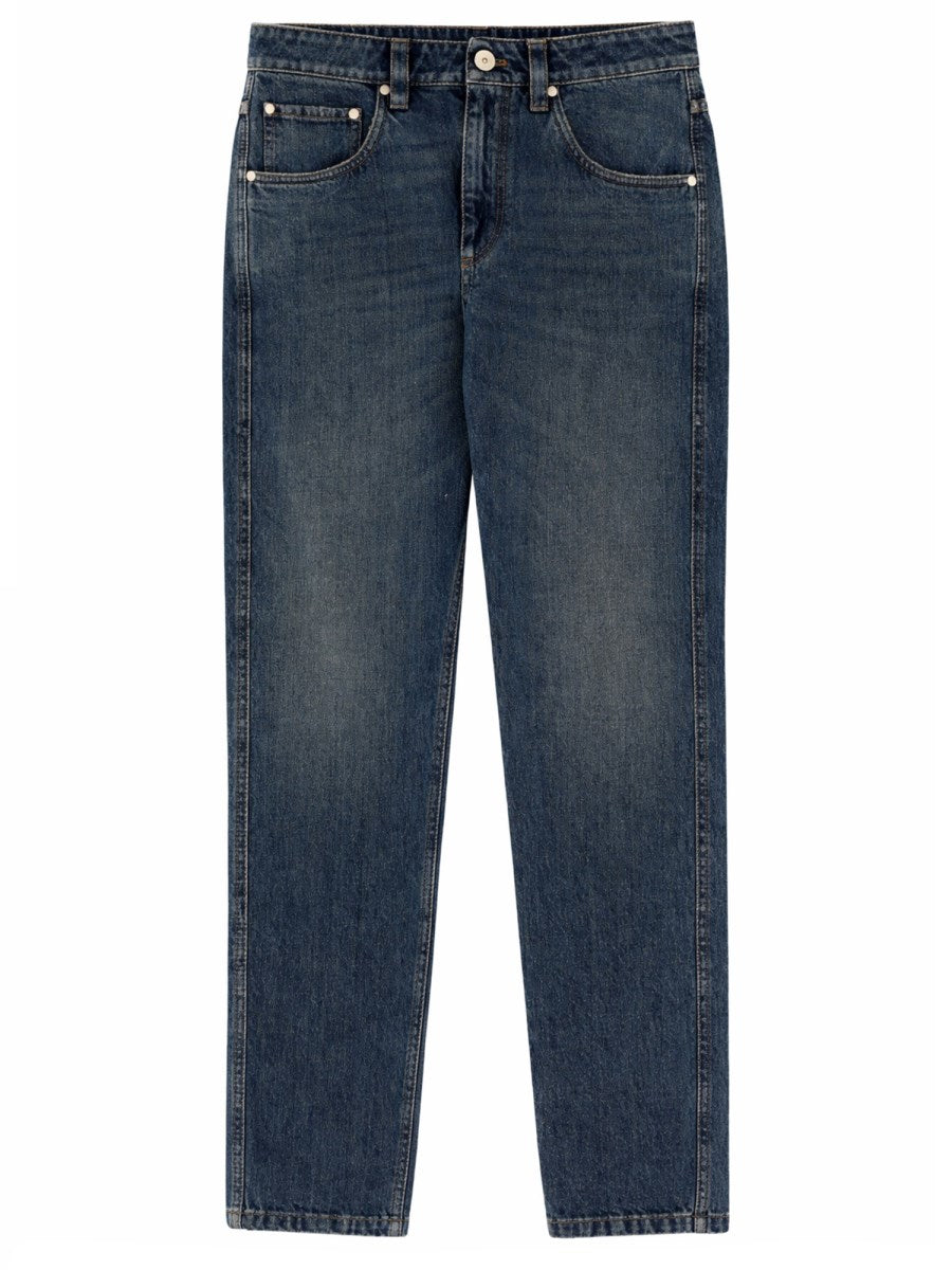 Straight Jeans in Vintage Mid Blue