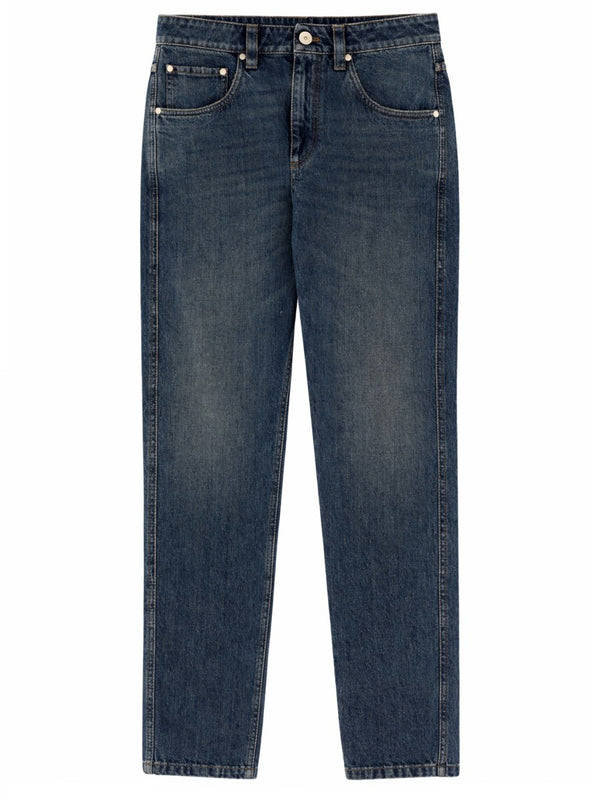 Straight Jeans in Vintage Mid Blue