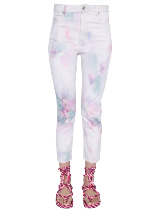 Printed Jeans in Lilac