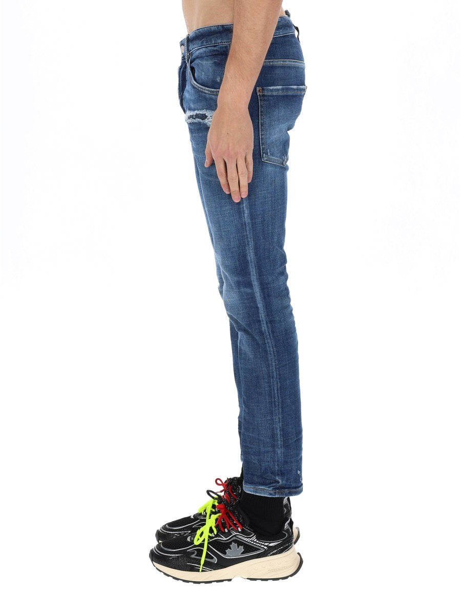 Skater Jeans in Mid Blue