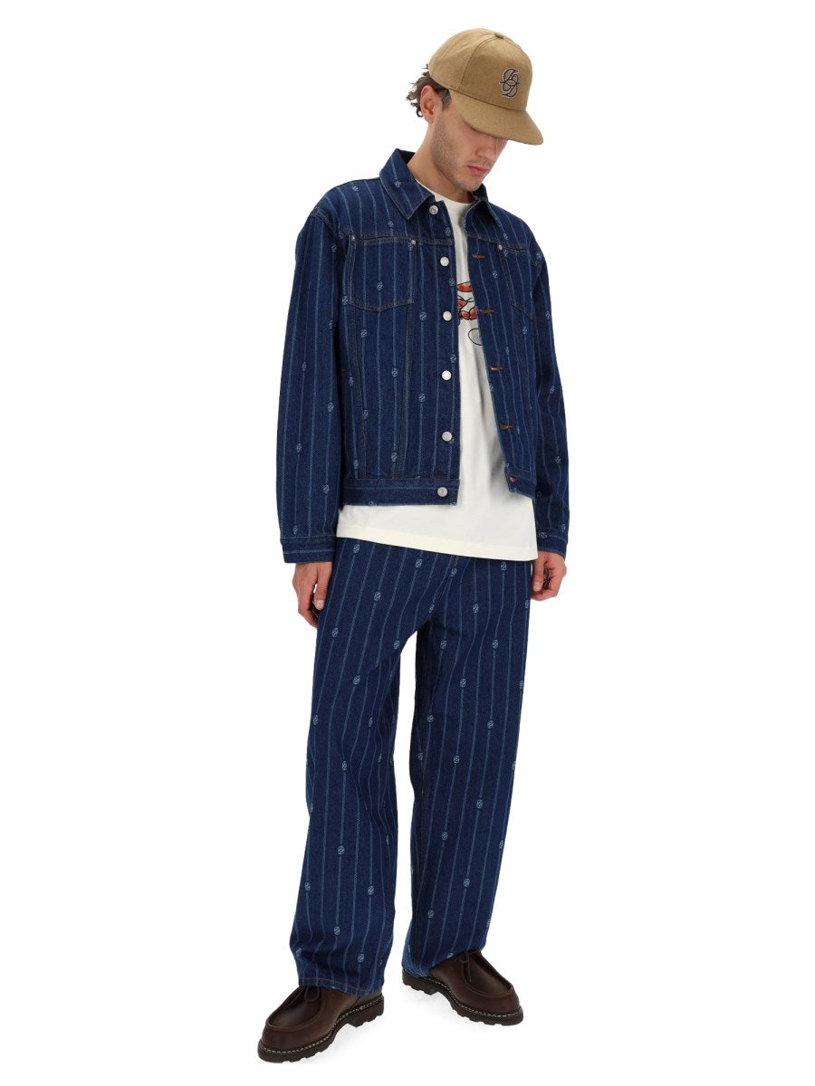 Drôle de Monsieur Denim Monogramme Jacket, view 3