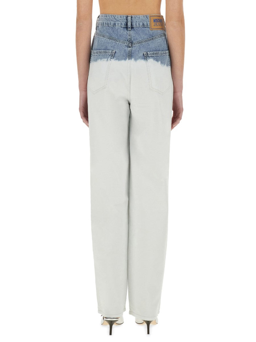 Two-Tone Wide Jeans