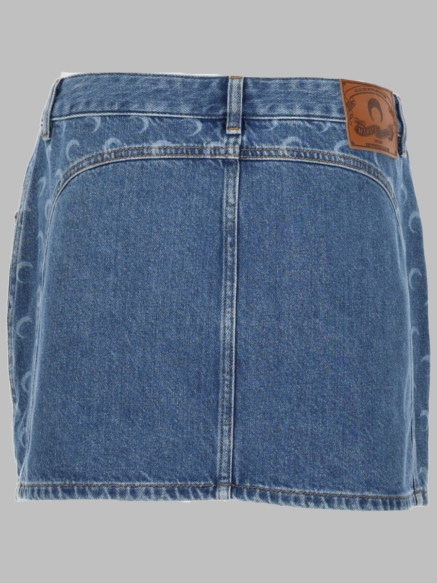 Moon Mini Skirt with Zips