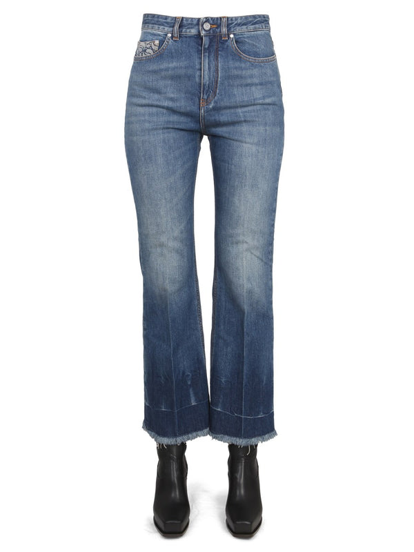 Flare Jeans with Faded Hem