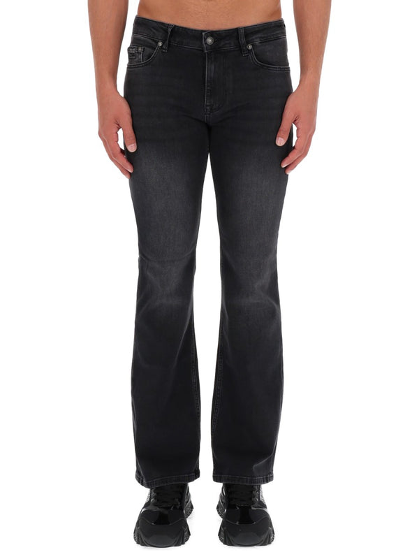 Slim Flare Jeans in Faded Black