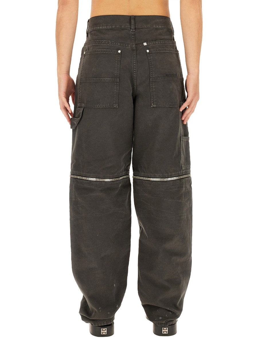 Zip-Off Carpenter Jeans in Black
