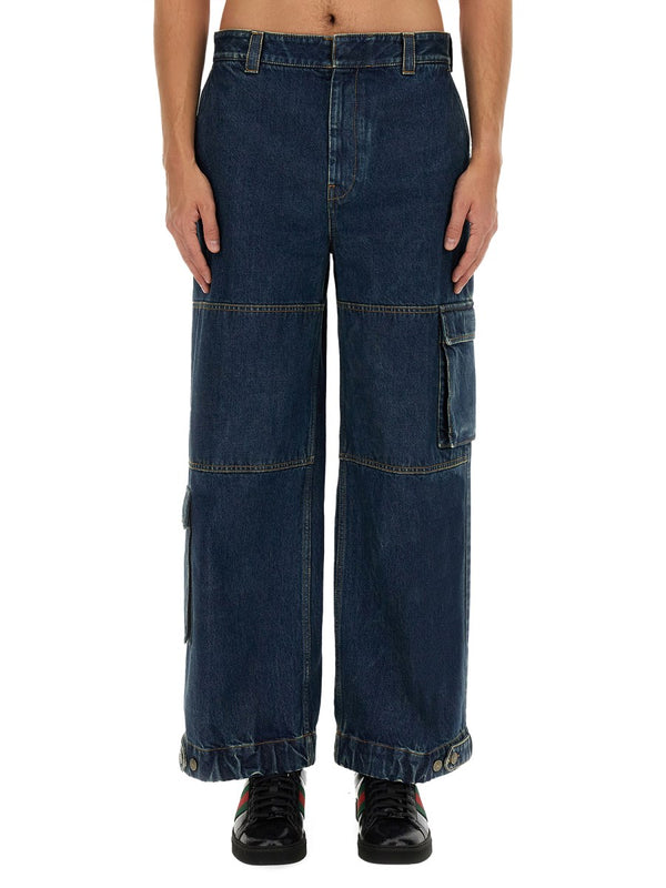 Cargo Jeans in Dark Blue