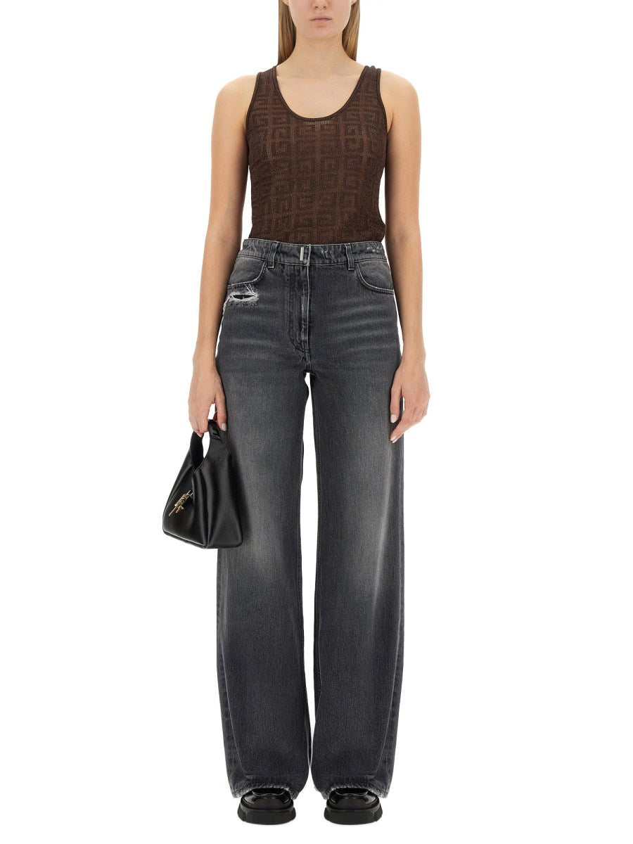 Oversized Jeans in Faded Black