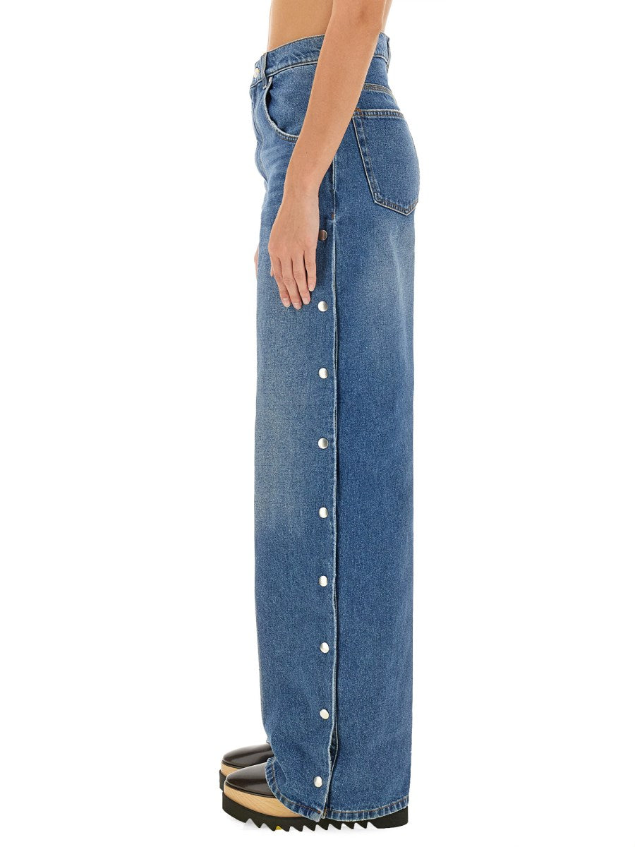Loose Jeans with Front Seams