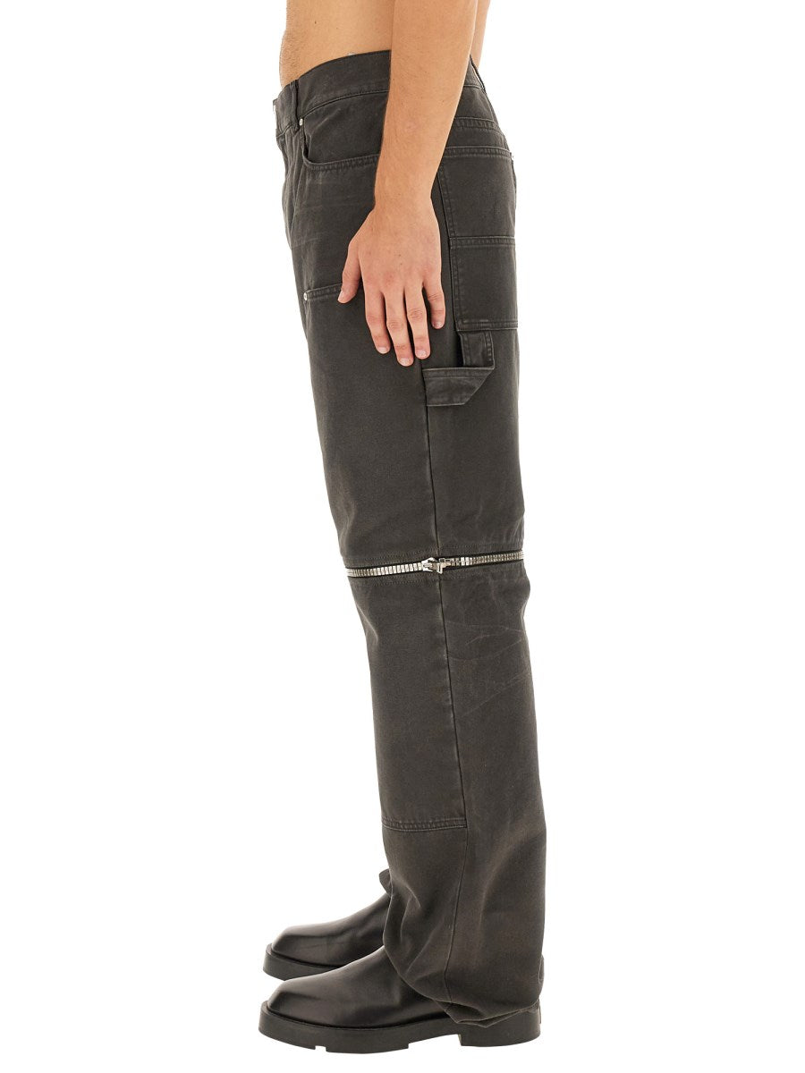 Zip-Off Carpenter Jeans in Black