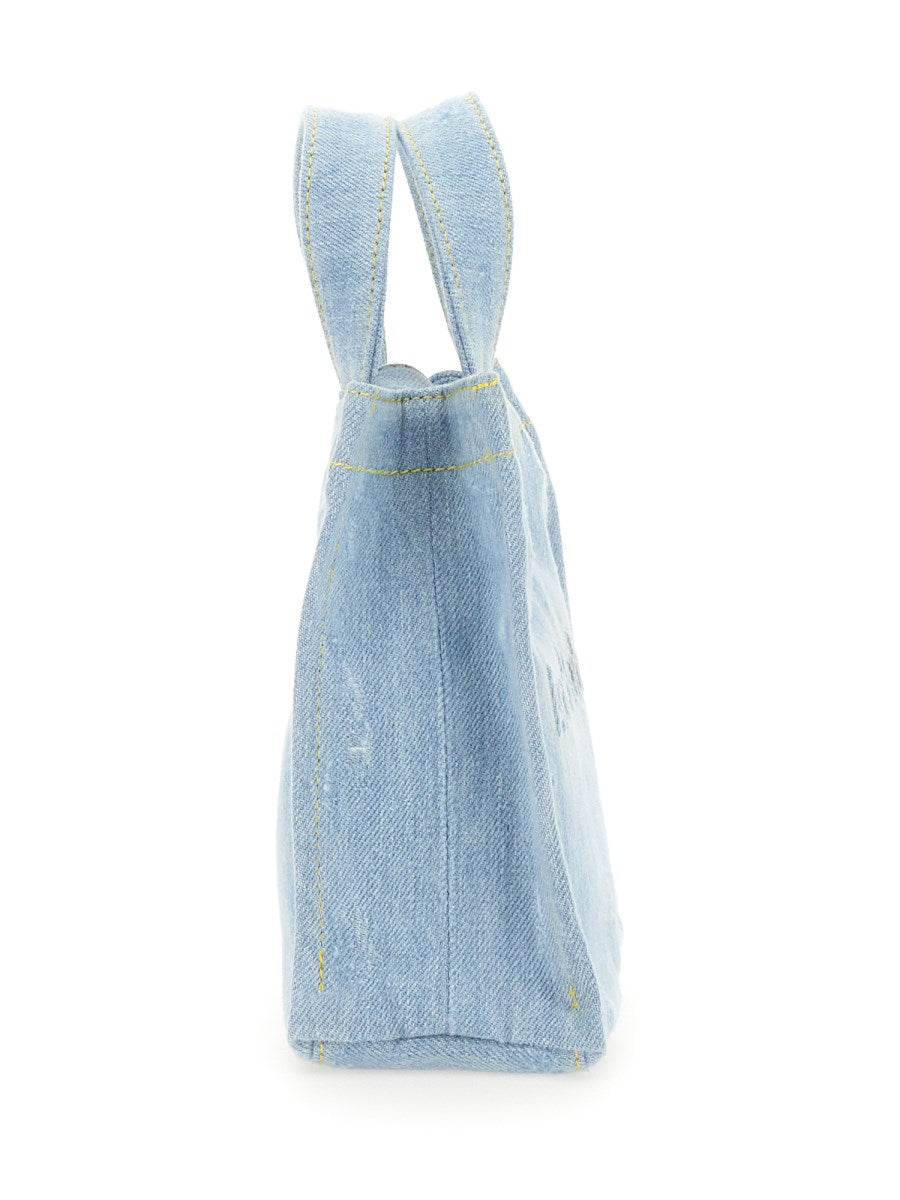 Denim Shopper Bag in Azure