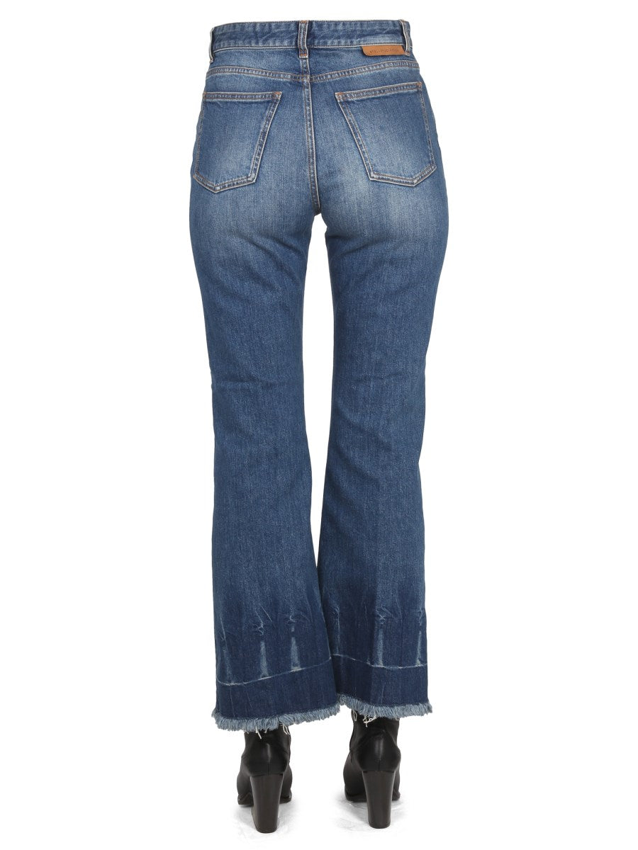 Flare Jeans with Faded Hem