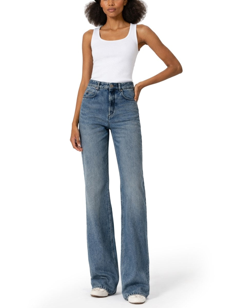 Belvira Flare Jeans in Mid Blue