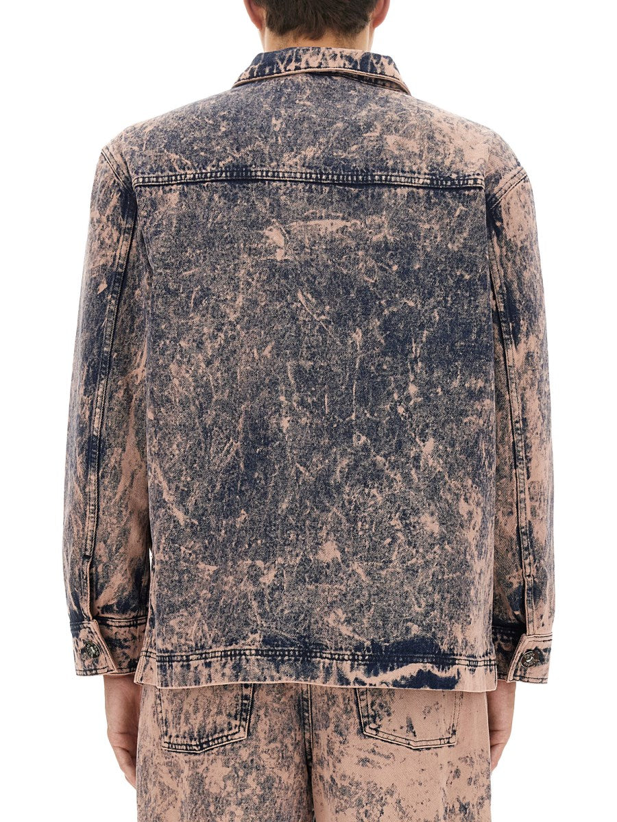 Études Studio Denim Jacket in Pink, view 2