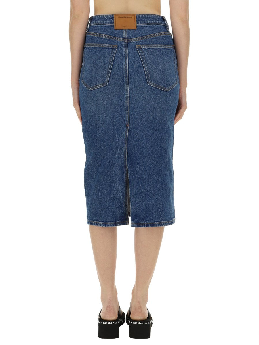 Denim Midi Skirt