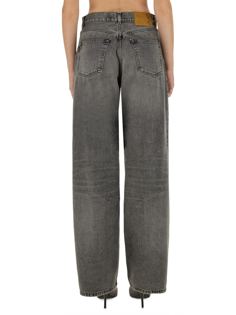Bethany Wide-Leg Jeans in Grey