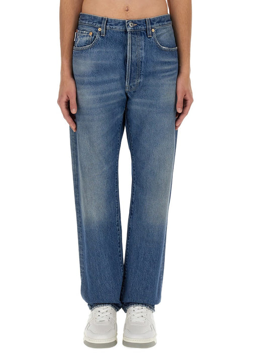 Straight Jeans with Logo Detail