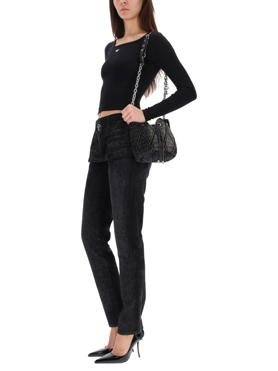D-Hourjian Jeans in Marbled Black